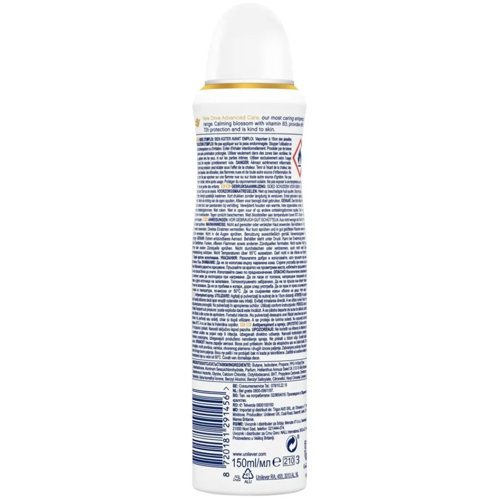 Dove Deospray>Advanced Care Calming Blossom Deodorant Spray