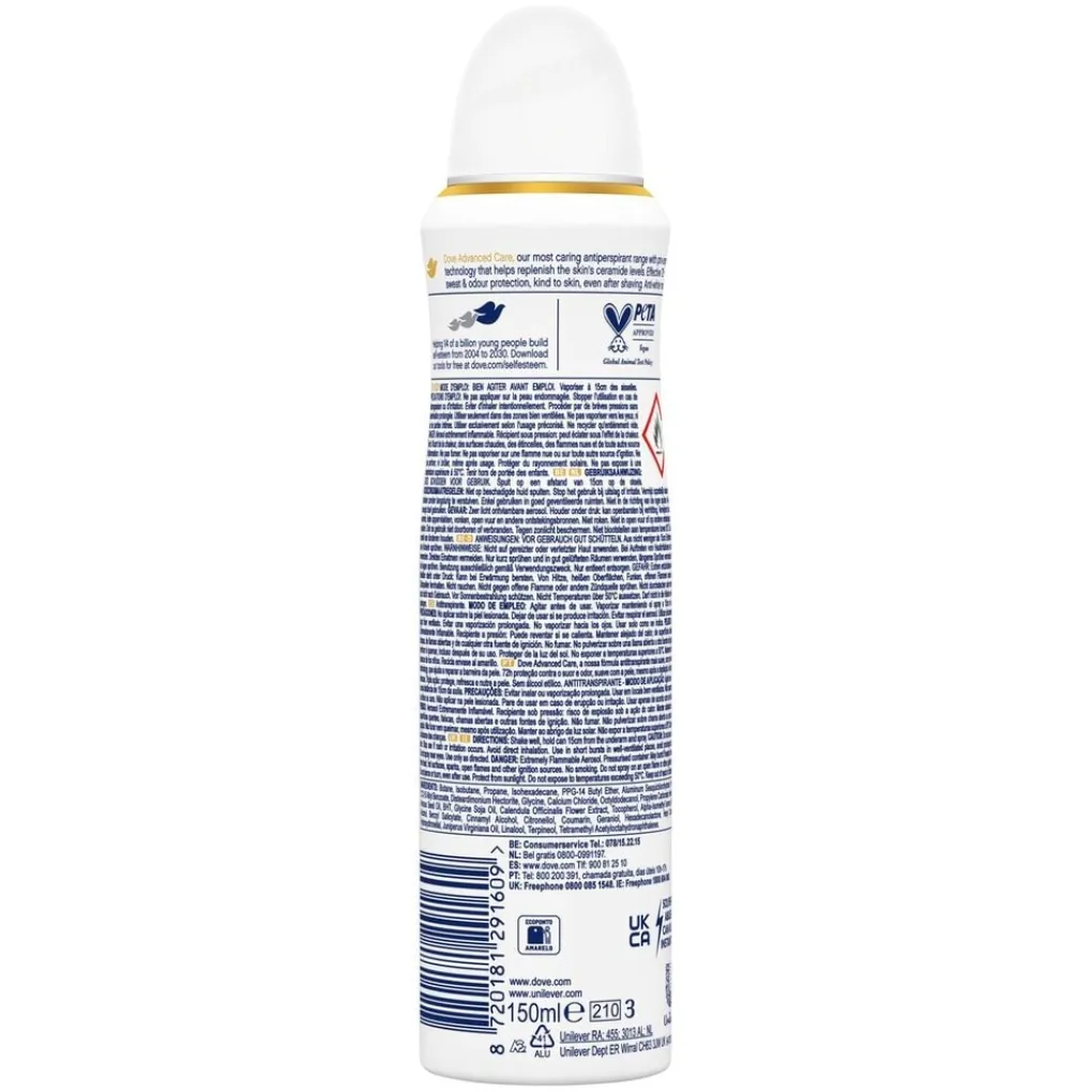 Dove Deospray>Advanced Care Invisible Dry Antitranspirant Deodorant Spray