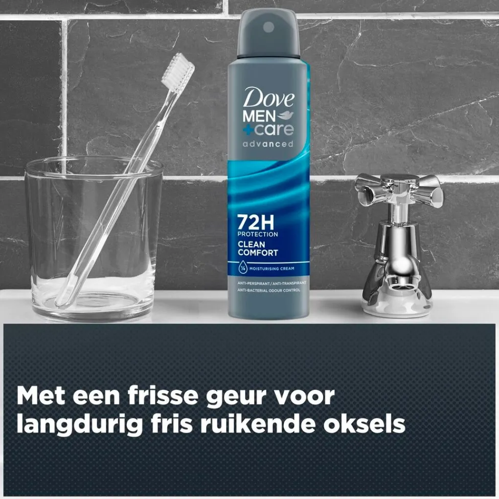 Dove Men Deospray>+ Care Advanced Clean Comfort Antitranspirant Deodorant Spray