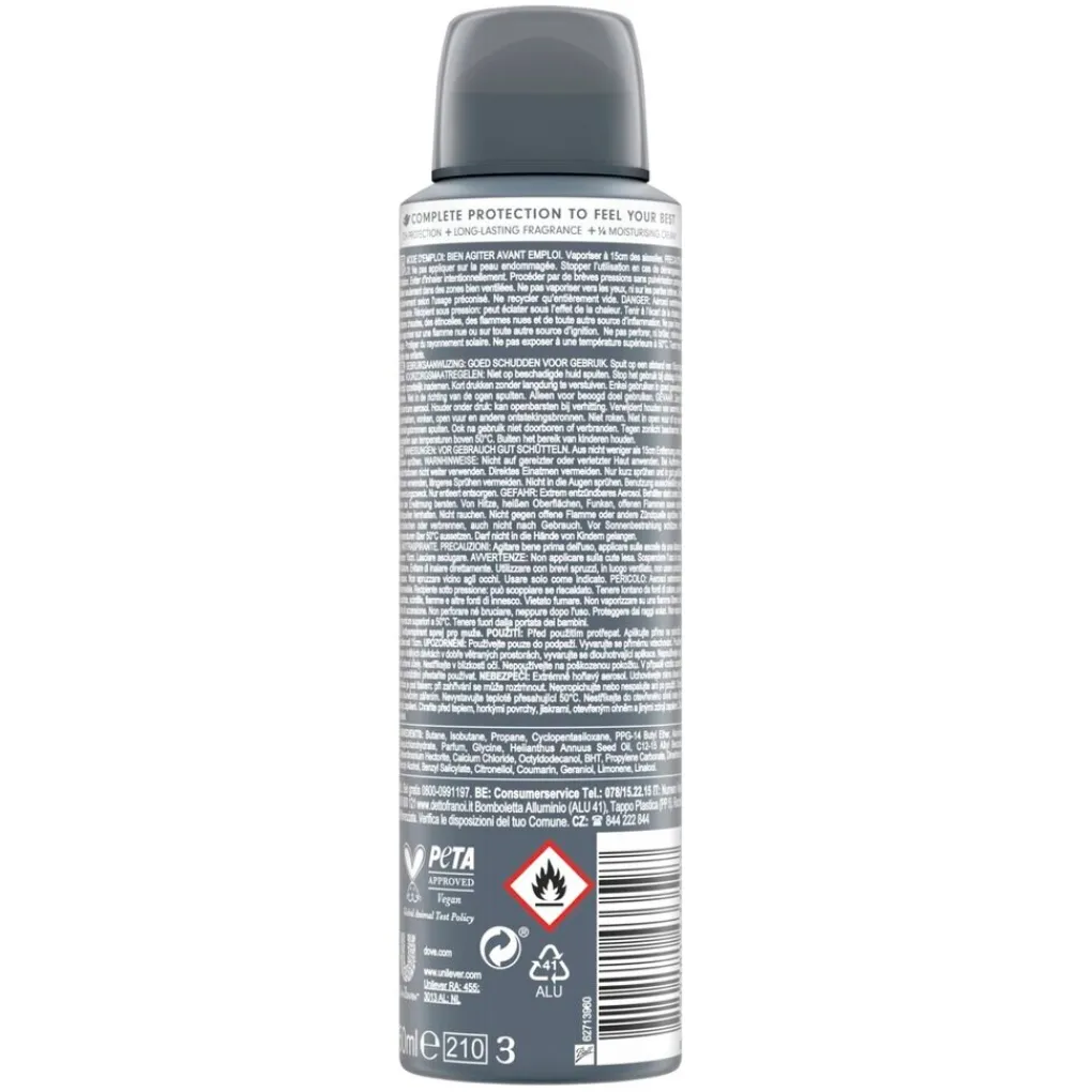 Dove Men Deospray>+Care Advanced Eucalyptus + Mint Antitranspirant Spray