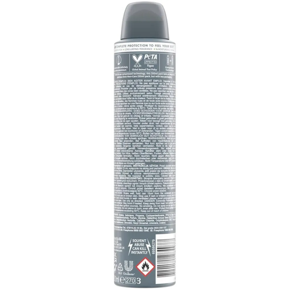 Dove Men Deospray>+Care Advanced Extra Fresh Antitranspirant Spray