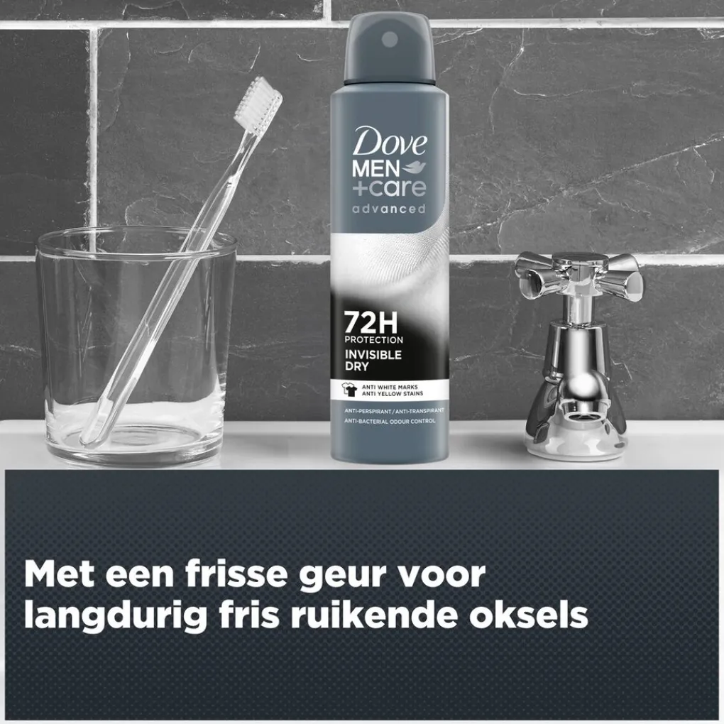 Dove Men Deospray>+Care Advanced Invisible Dry Antitranspirant Deodorant Spray