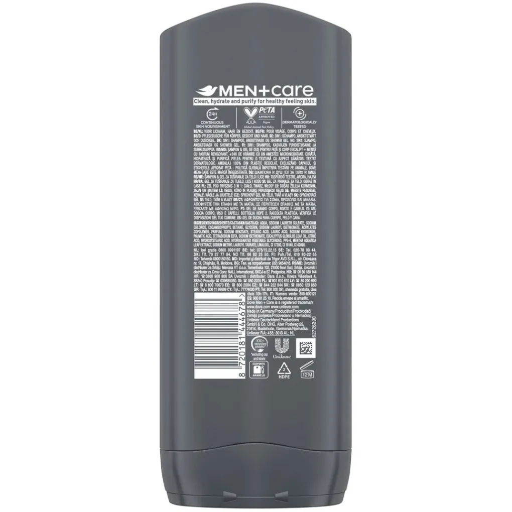 Dove Men Douchegel>+Care Eucalyptus + Mint Douchegel