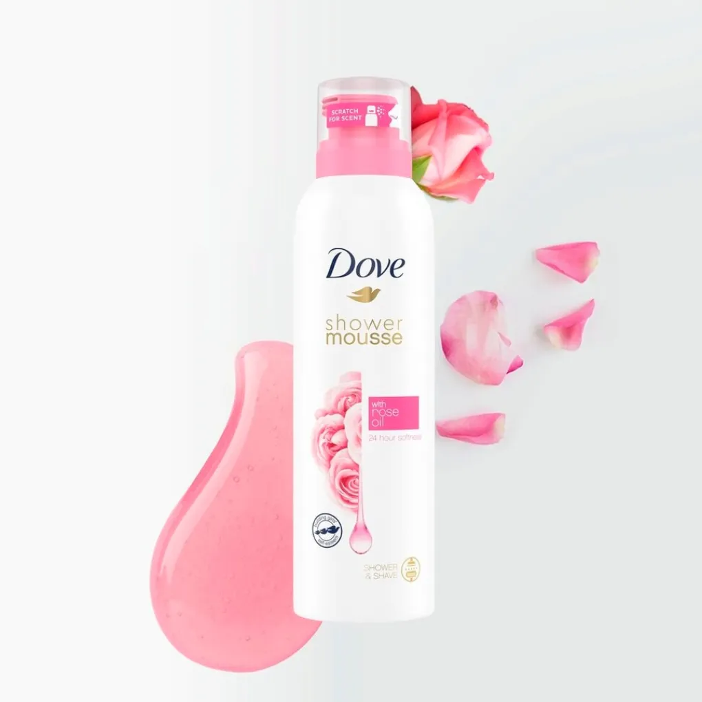 Dove Doucheschuim>Rose Oil Shower Mousse