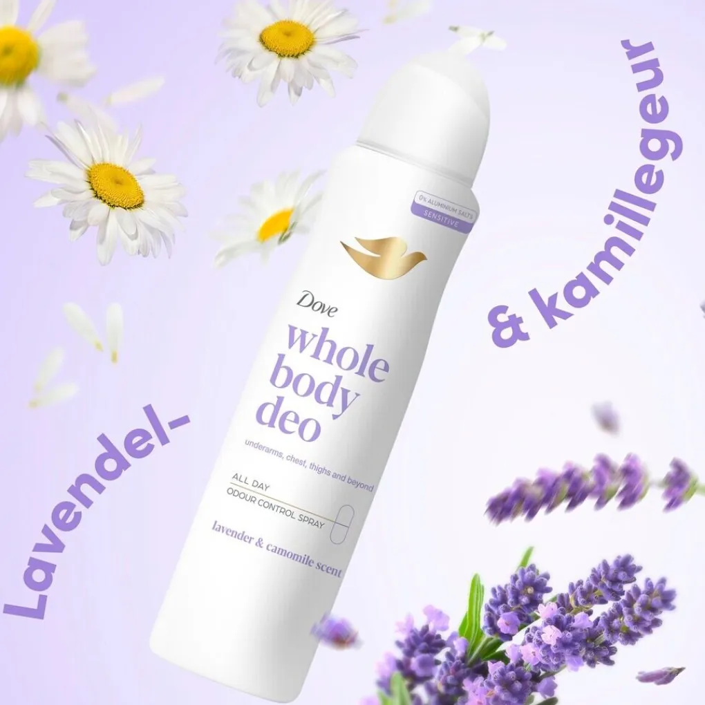 Dove Deospray>Whole Body Lavender & Camomile Deodorant Spray