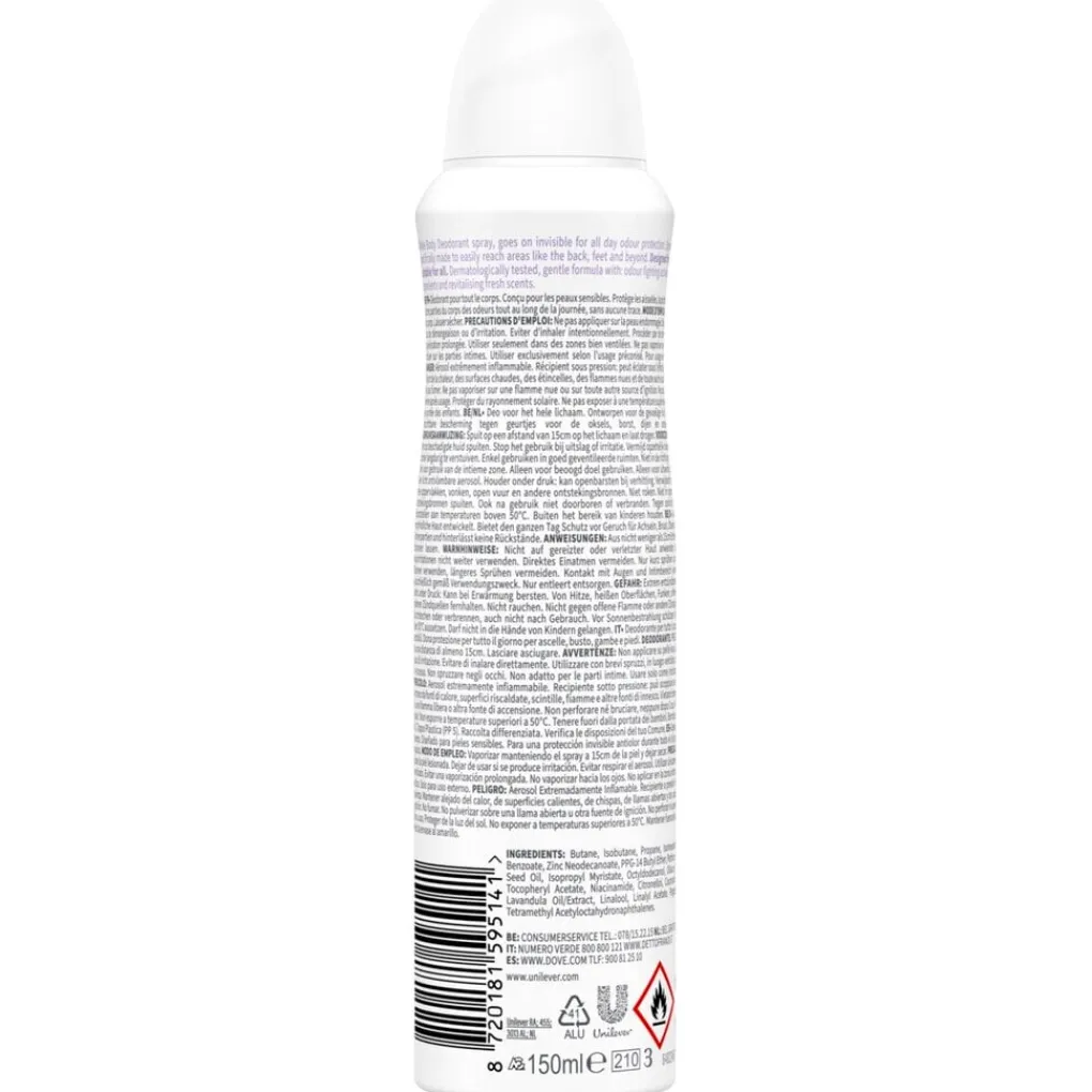 Dove Deospray>Whole Body Lavender & Camomile Deodorant Spray