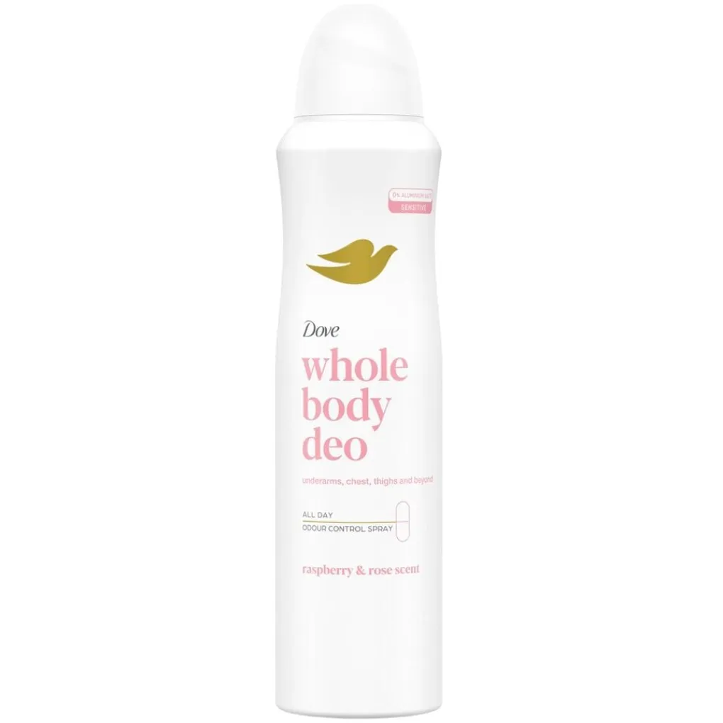 Dove Deospray>Whole Body Raspberry & Rose Deodorant Spray