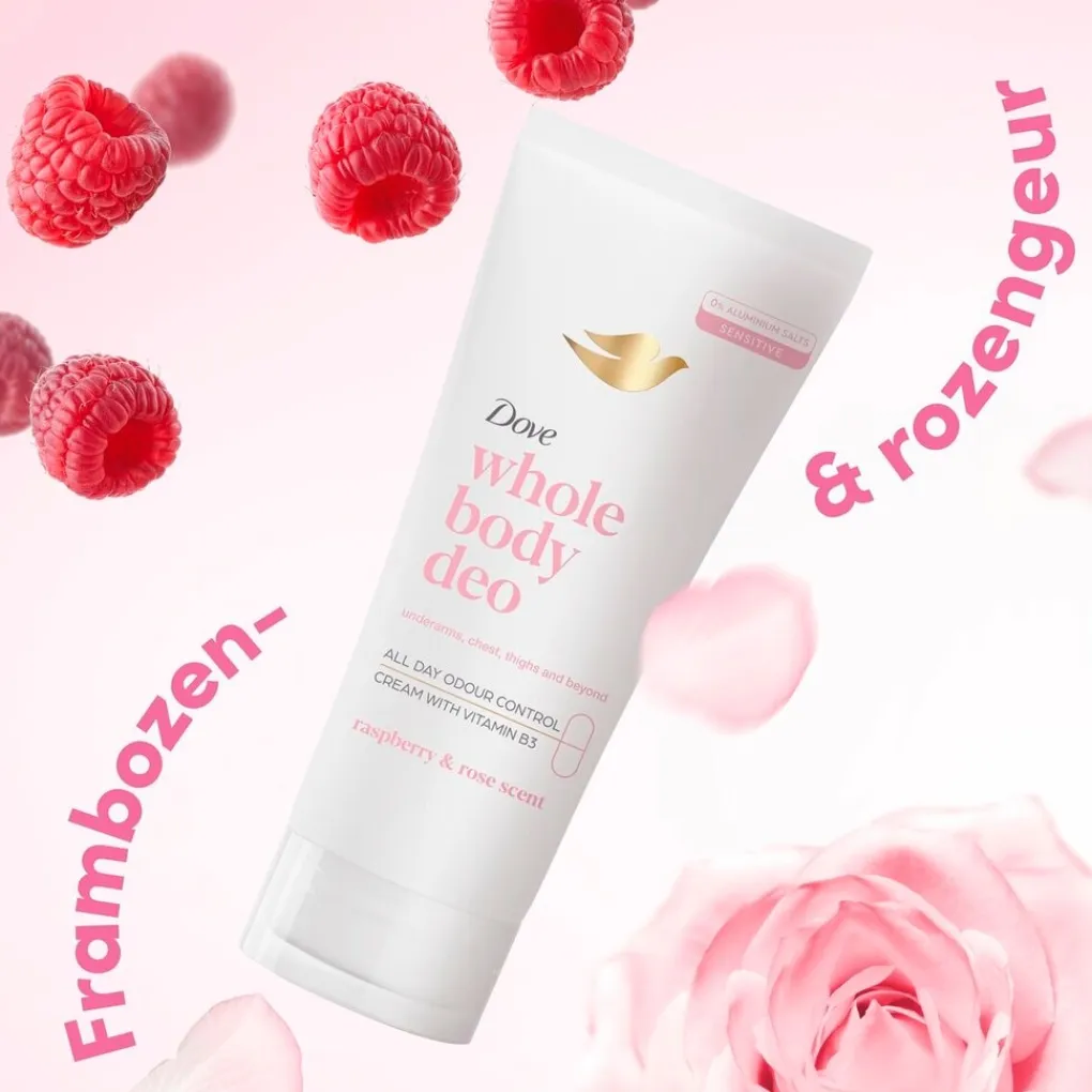 Dove Deodorant Creme>Whole Body Raspberry & Rose Deodorant Cream