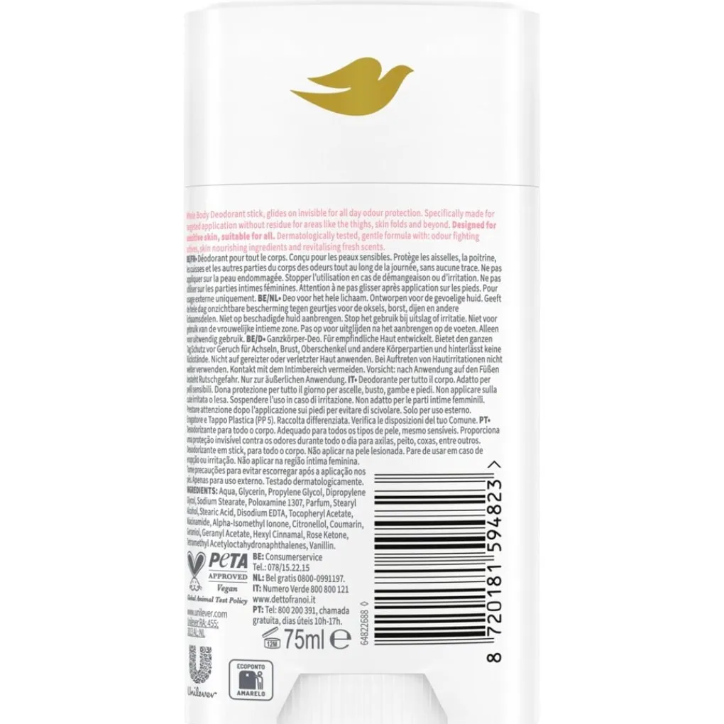 Dove Deostick>Whole Body Raspberry & Rose Deodorant Stick