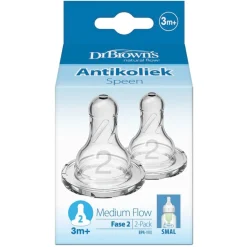 Dr. Brown's Flessenspenen>Fase 2 3+M Flesspenen voor Smalle Halsfles