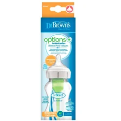 Dr. Brown's Babyflesjes>Options+ 1+M Antikoliekfles met Brede Hals