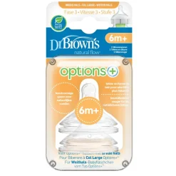 Dr. Brown's Flessenspenen|Fopspenen>Options+ 6+M Fase 3 Spenen