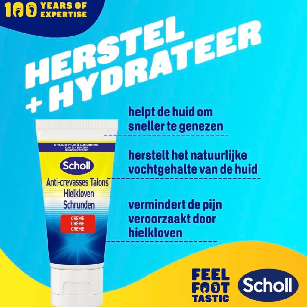 Dr. Scholl's Voetcrème|Voetkloven>Active Repair K+ Herstellende Hielkloven Crème