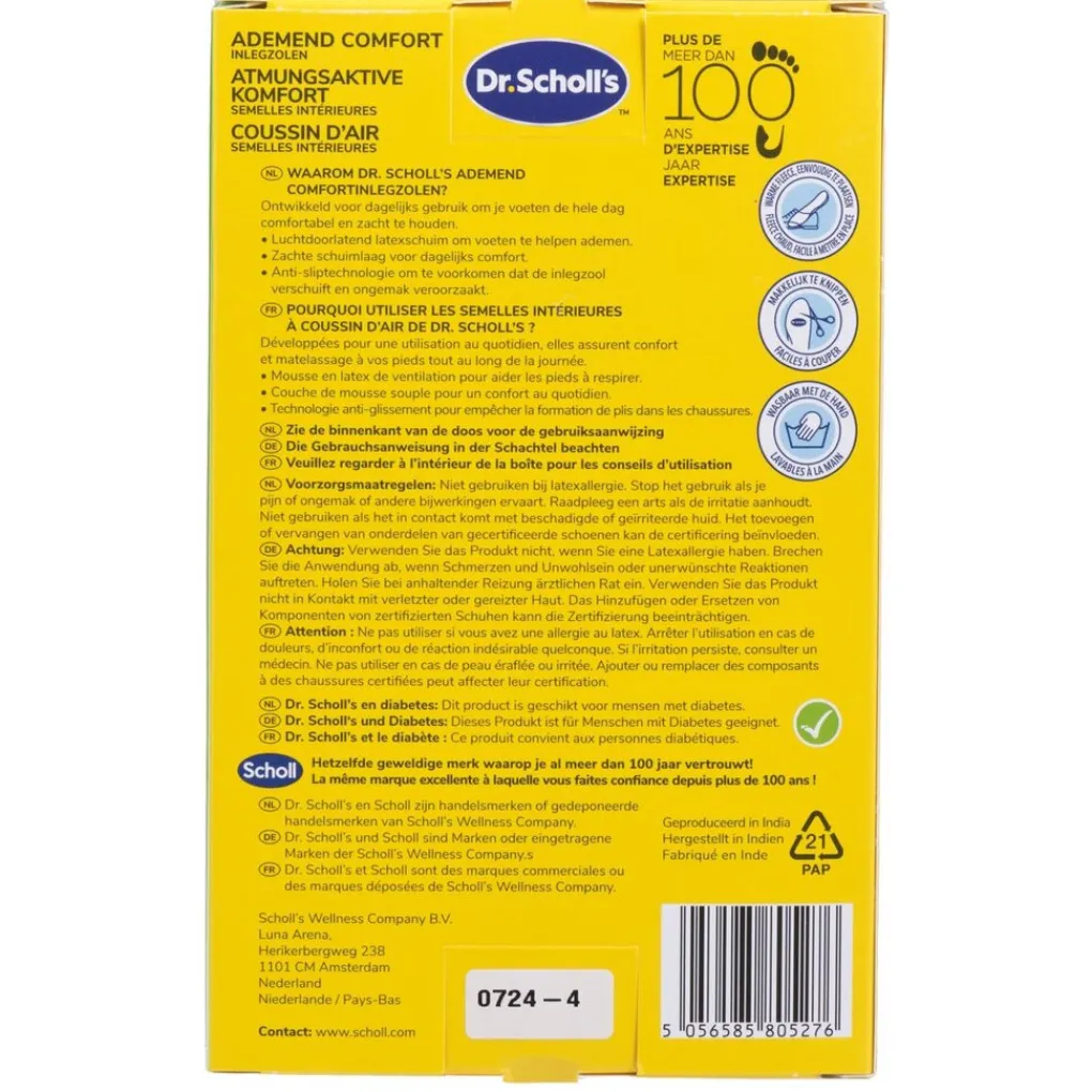 Dr. Scholl's Inlegzolen>Ademend Comfort Inlegzolen