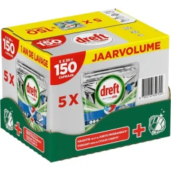 Dreft Vaatwastabletten>Platinum Plus All in One Vaatwascapsules Jaarvolume