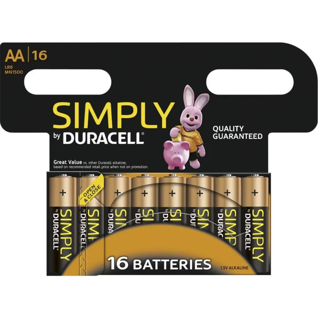 Duracell Batterijen>Simply AA Batterijen