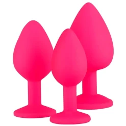 EasyToys Seksspeeltjes>Siliconen Buttplug Set met Diamant