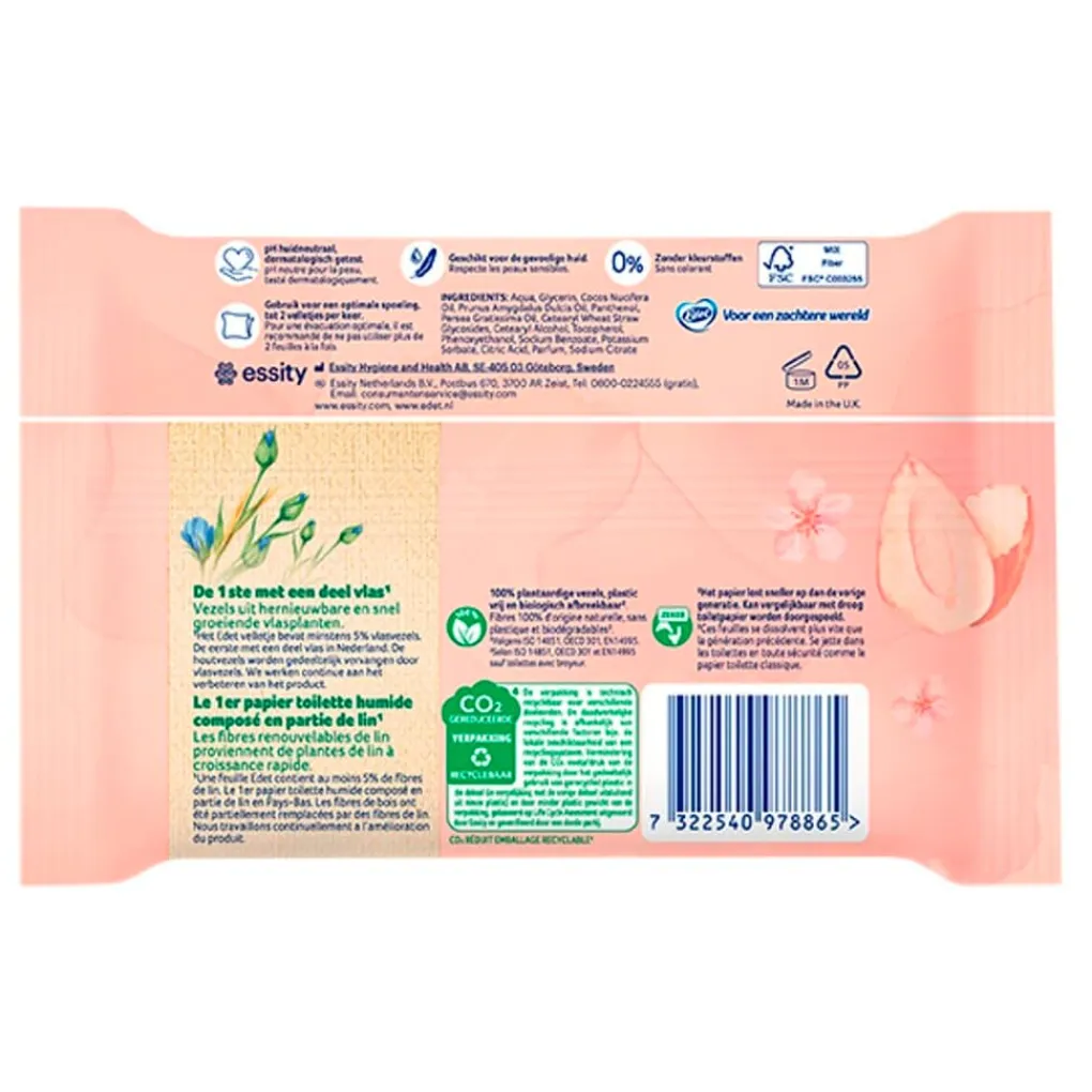 Edet Toiletpapier|Vochtig Toiletpapier>Comfort Almond Milk Vochtig Toiletpapier