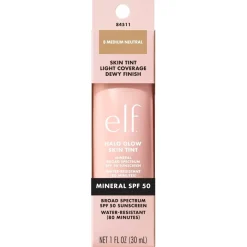 ELF Foundation>e.l.f. Halo Glow SPF50 8 Medium Neutral Skin Tint
