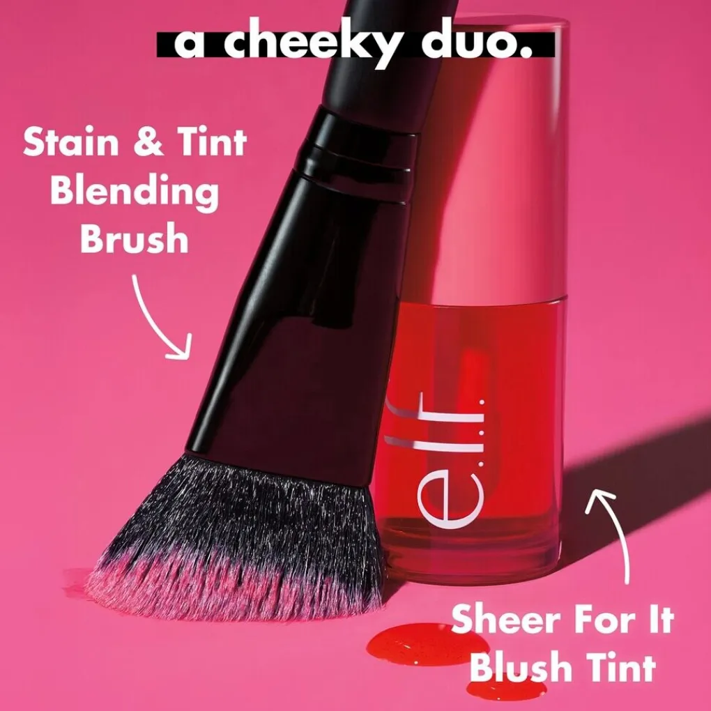 ELF Blush>e.l.f. Sheer For It Left on Red Blush Tint