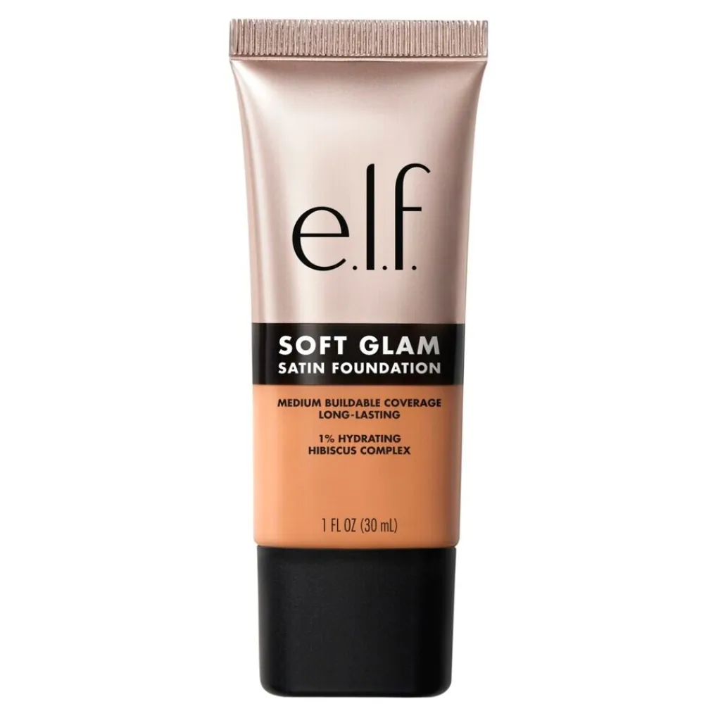 ELF Foundation>e.l.f. Soft Glam 44 Tan Cool Satin Foundation
