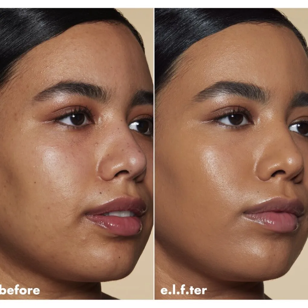 ELF Foundation>e.l.f. Soft Glam 44 Tan Cool Satin Foundation