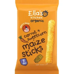 Ella's Kitchen Babytussendoortjes>7+M Carrot + Sweetcorn Maize Sticks