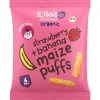 Ella's Kitchen Babytussendoortjes>6+M Strawberry + Banana Maize Puffs