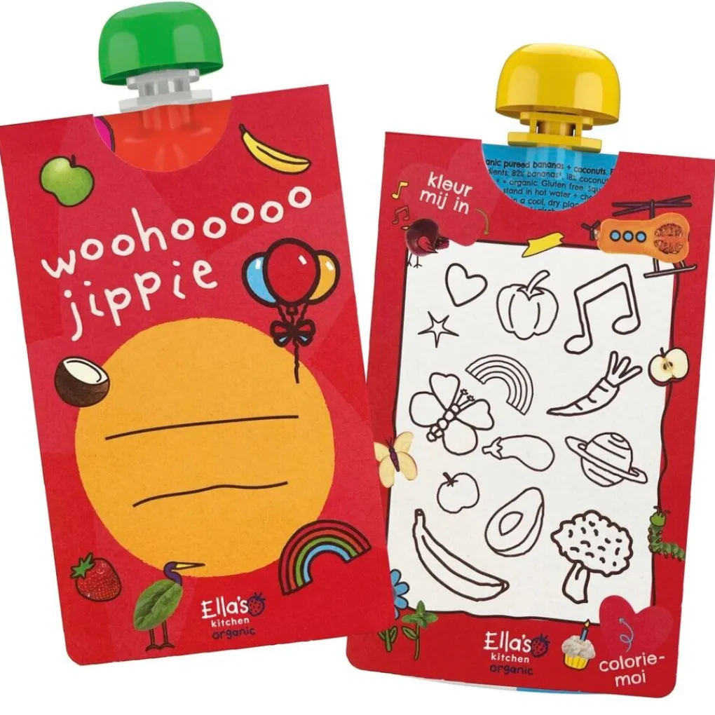 Ella's Kitchen Babytussendoortjes>Organic The Party Pack Knijpfruit