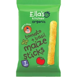 Ella's Kitchen Babytussendoortjes>Organic Tomaat en Basilicum 7+M Maïssticks