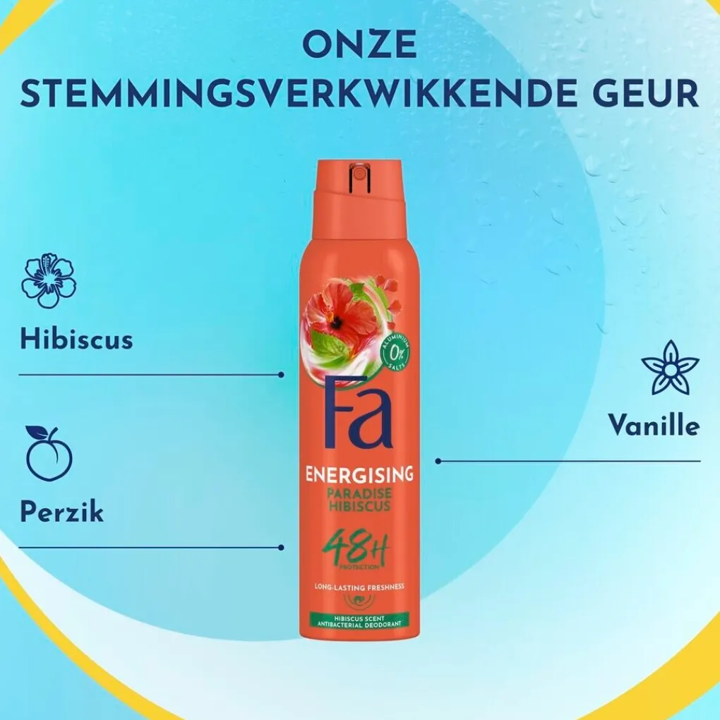 Fa Deospray>Energising Paradise Hibiscus Deodorant Spray