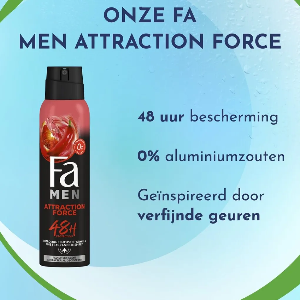 Fa Deospray>Men Attraction Force Deodorant & Bodyspray