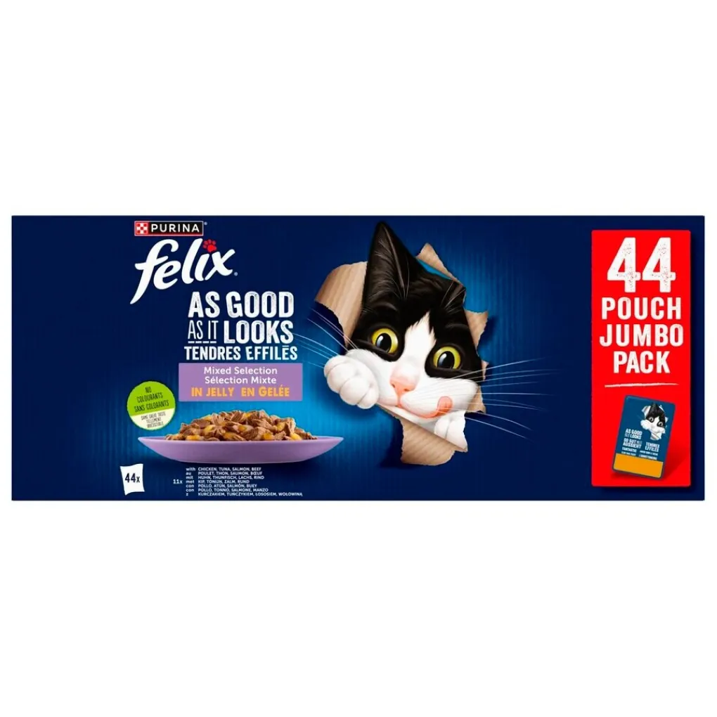 Felix Diervoeding>Elke Dag Feest in Gelei Mix Selectie Kattenvoer