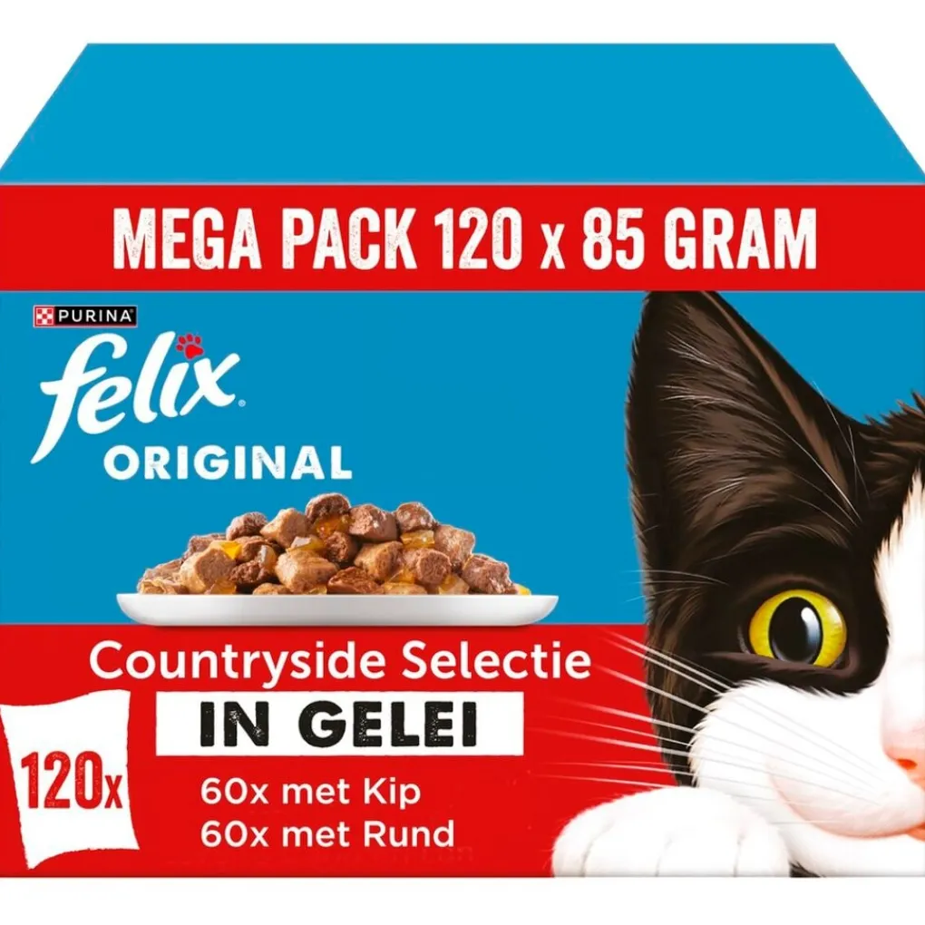 Felix Diervoeding>Original Countryside Selectie in Gelei Kattenvoer