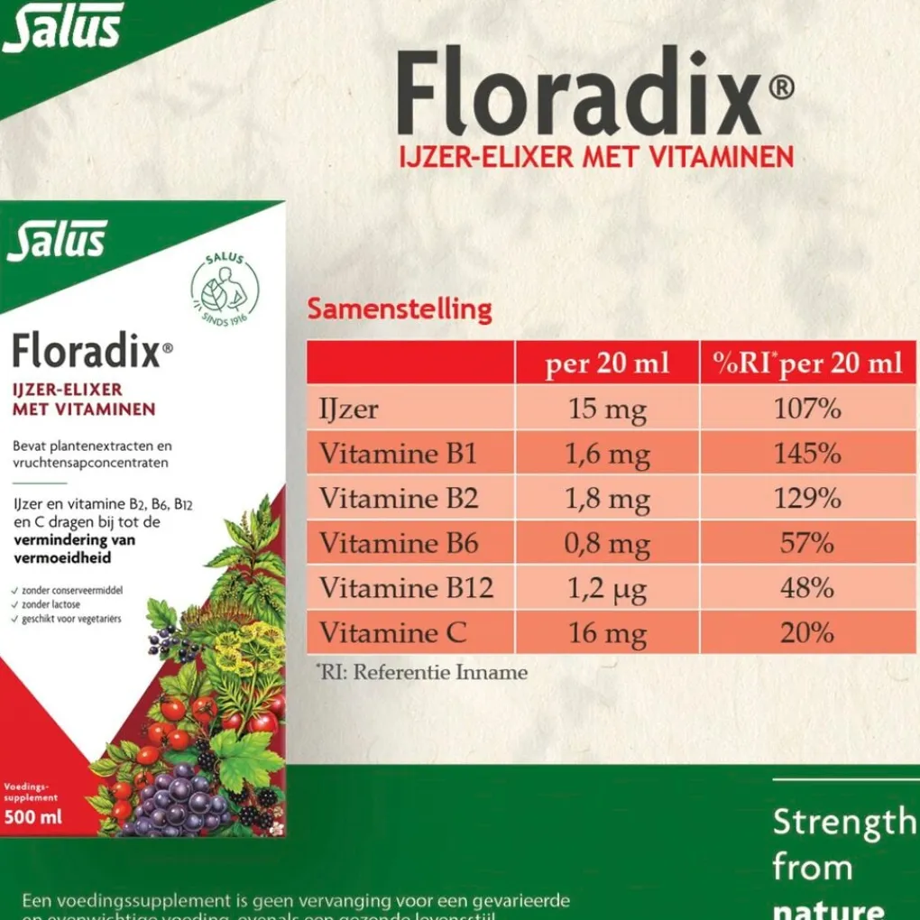 Floradix Mineralen>IJzer-Elixer