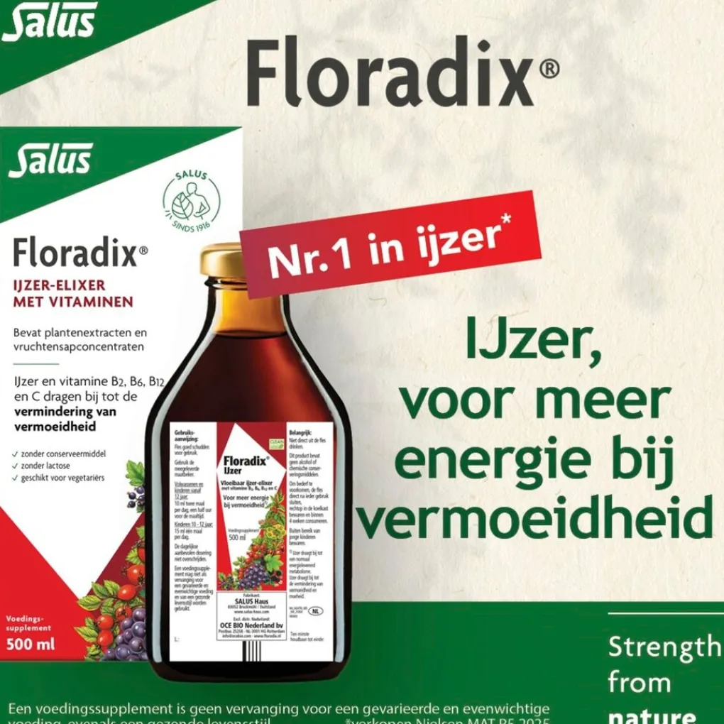 Floradix Mineralen>IJzer-Elixer