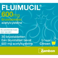 Fluimucil Luchtwegen>Acetylcysteïne 600mg Bruistabletten