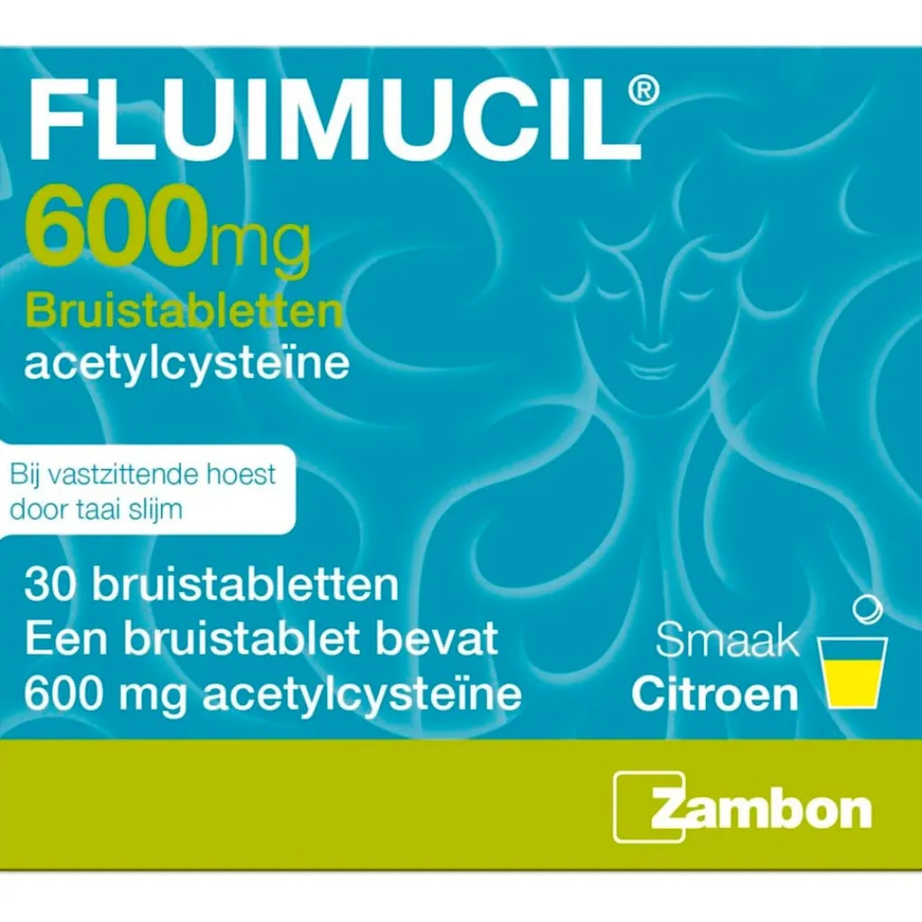 Fluimucil Luchtwegen>Acetylcysteïne 600mg Bruistabletten