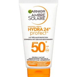 Garnier Ambre Solaire Zonnebrand>Hydra 24H Protect SPF50+ Beschermende Zonnemelk
