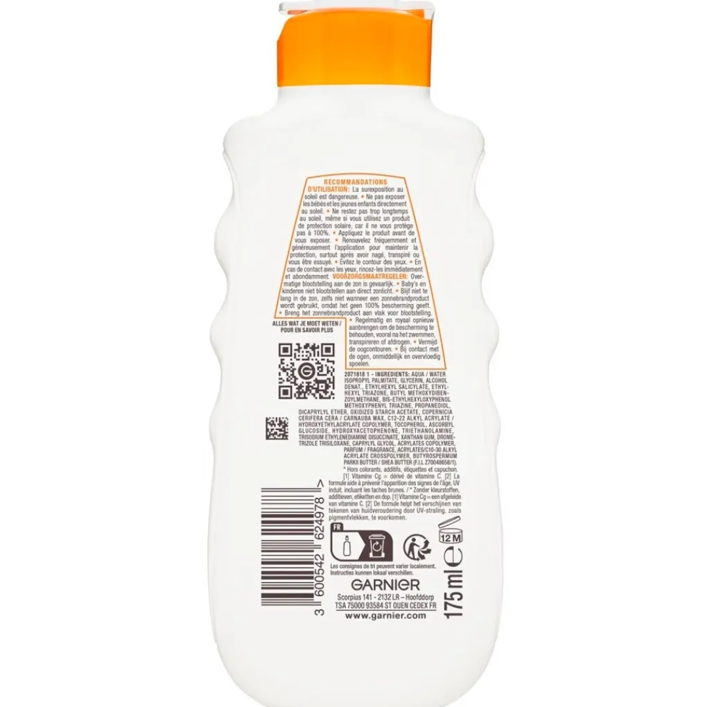 Garnier Ambre Solaire Zonnebrand>Hydra 24H Protect SPF50+ Beschermende Zonnemelk