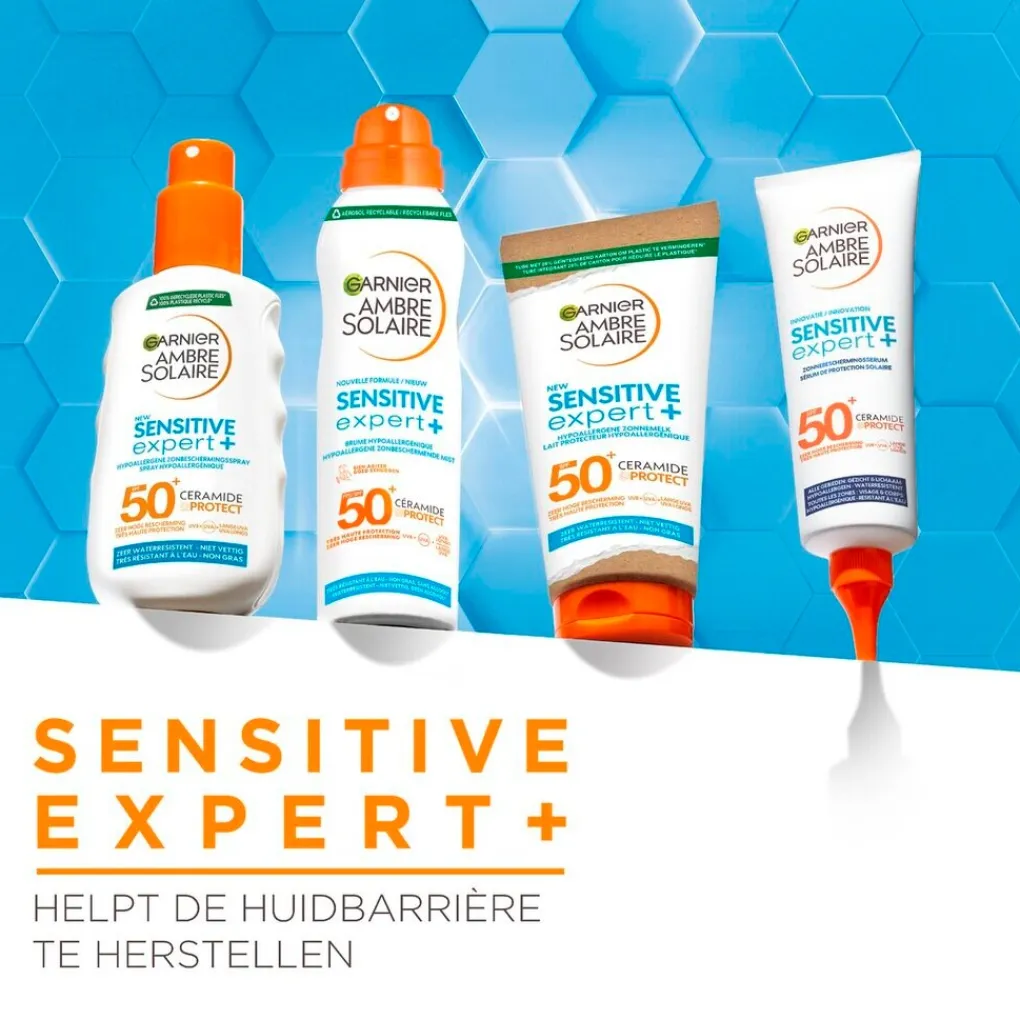 Garnier Ambre Solaire Baby Zonnebrand|Zonnebrand>Kids Sensitive Expert+ SPF50+ Hypoallergene Zonnebrandspray