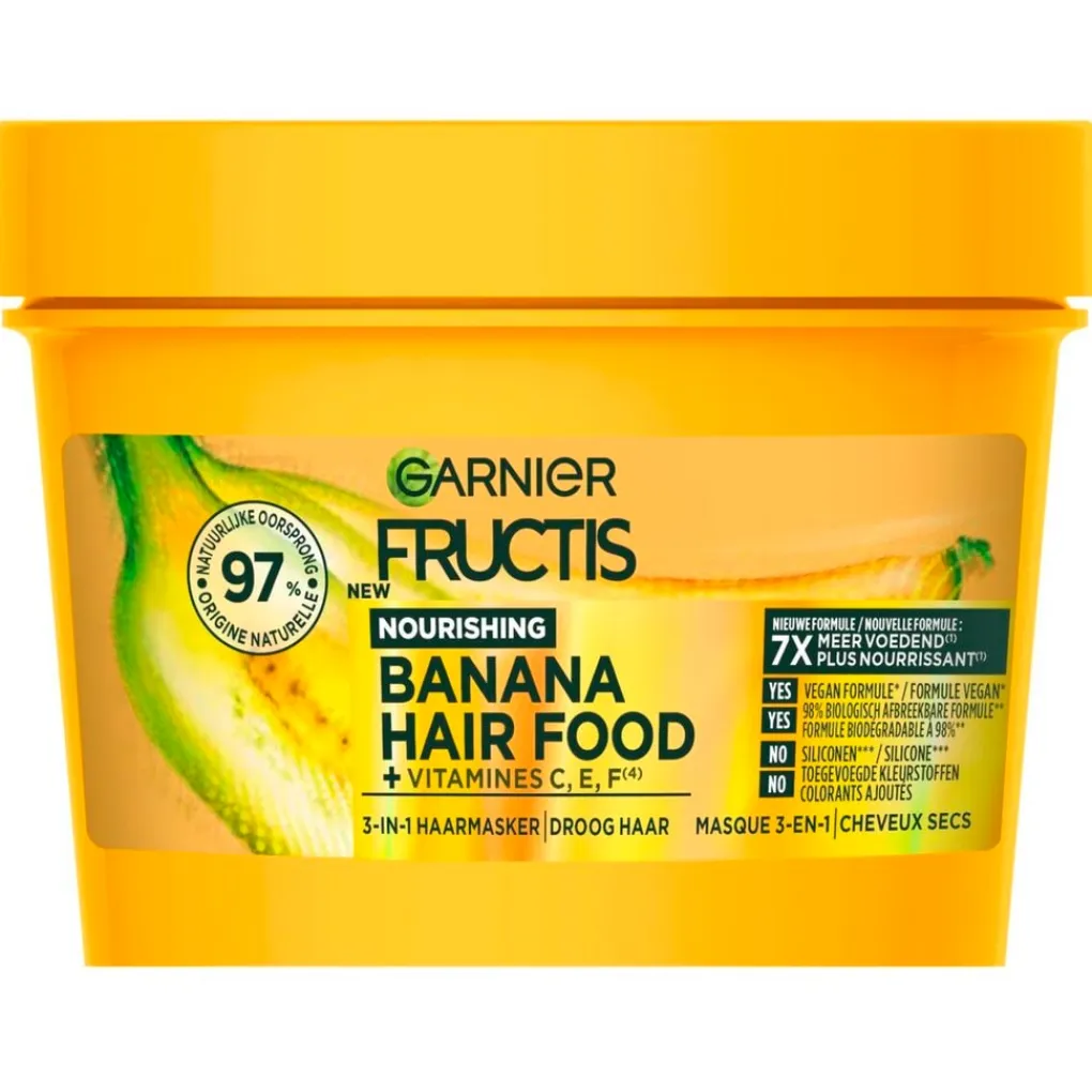 Fructis Haarmasker>Garnier Nourishing Banana Hair Food 3-in-1 Haarmasker