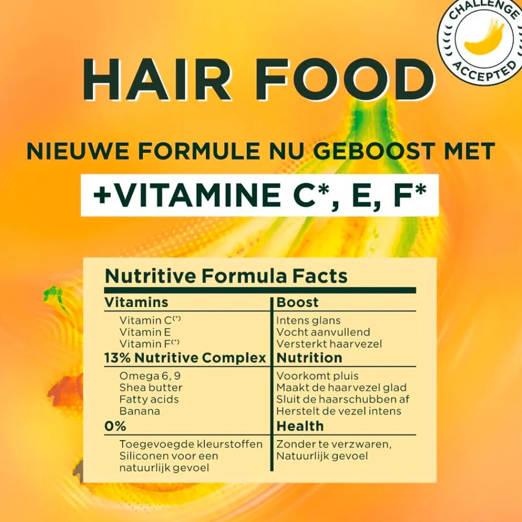 Fructis Haarmasker>Garnier Nourishing Banana Hair Food 3-in-1 Haarmasker