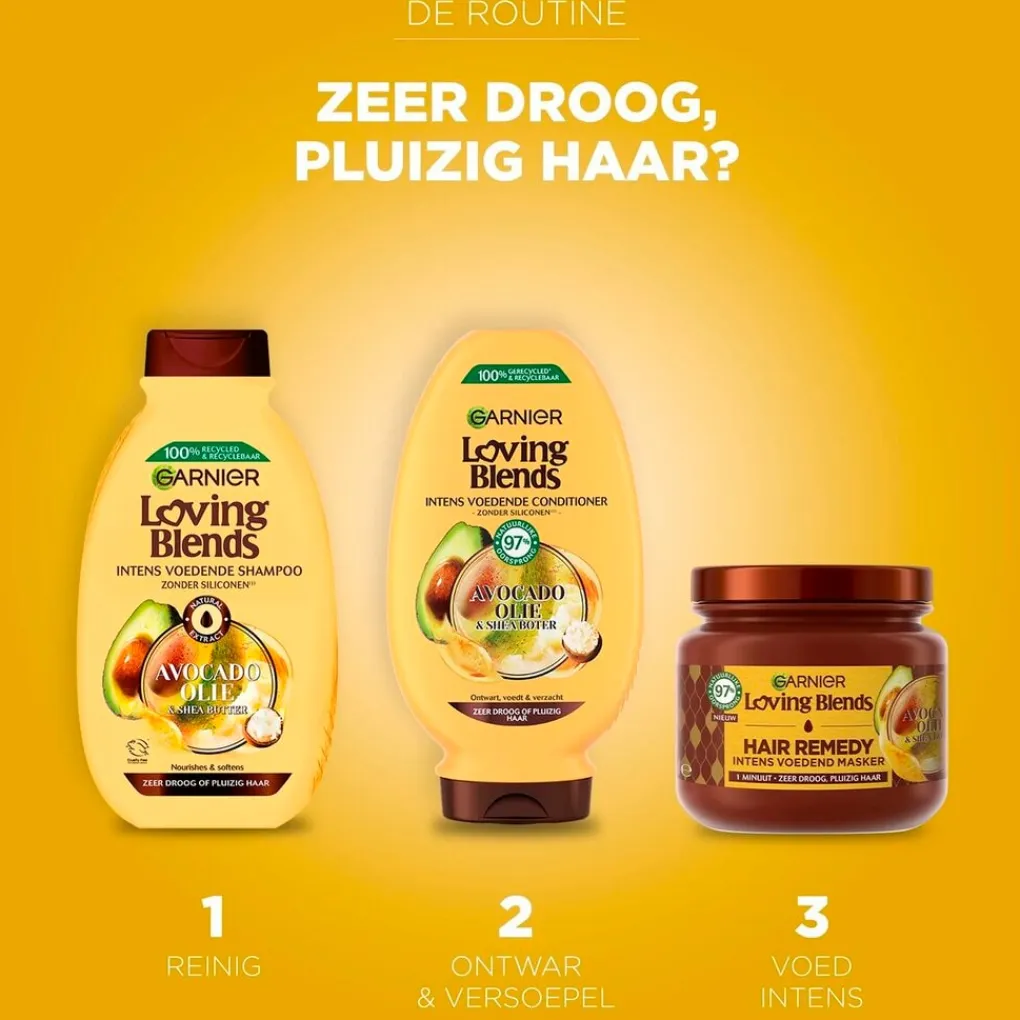 Loving Blends Shampoo>Garnier Avocado-olie & Sheaboter Shampoo