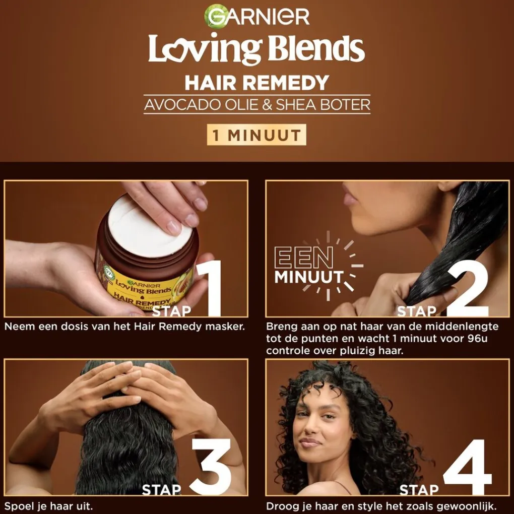Loving Blends Haarmasker>Garnier Avocado-Olie & Sheaboter Haarmasker