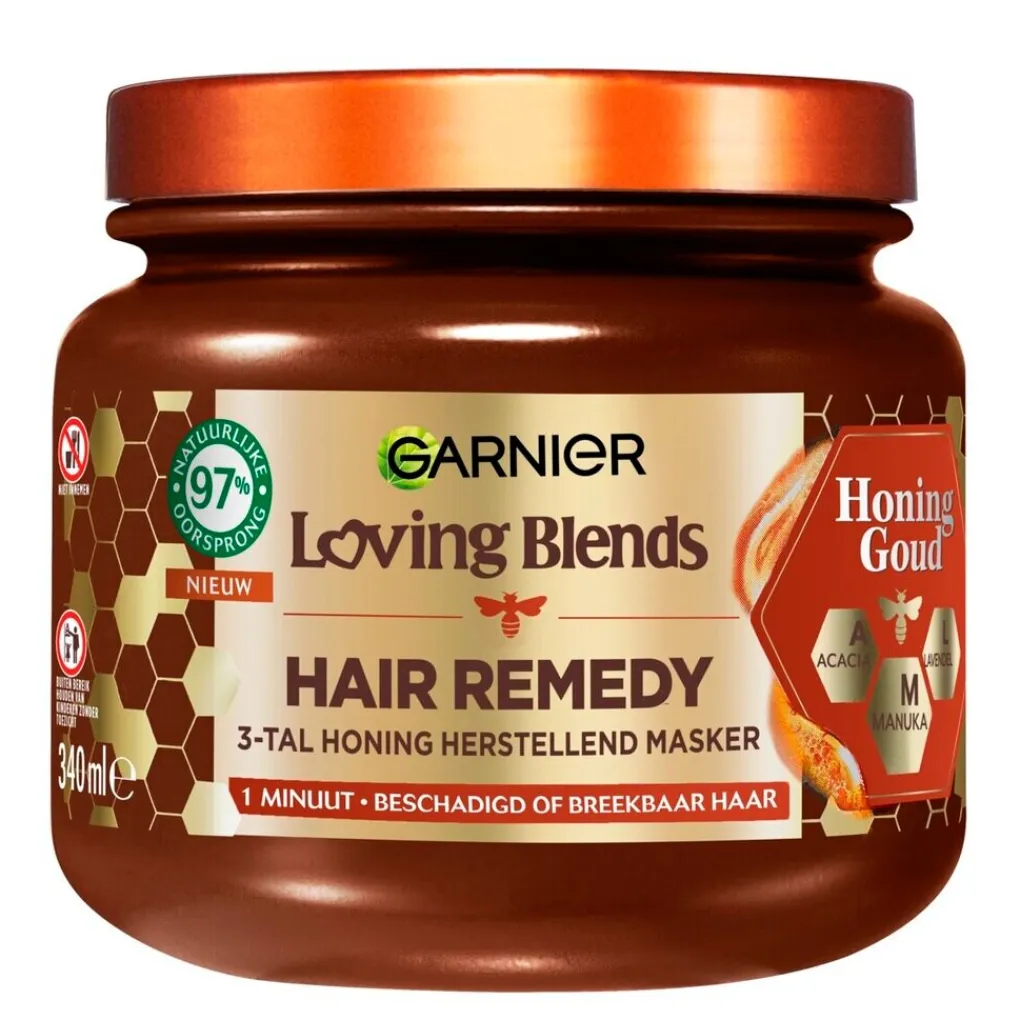 Loving Blends Haarmasker>Garnier Hair Remedy Honing Goud Herstellend Haarmasker