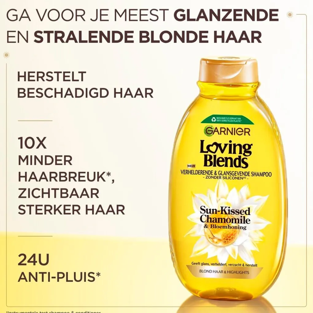 Loving Blends Shampoo>Garnier Sun-Kissed Chamomile & Bloemenhoning Verhelderende & Glansgevende Shampoo