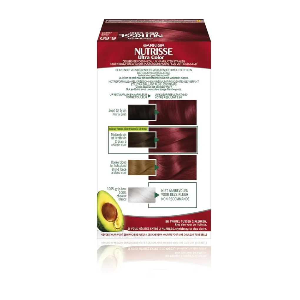 Nutrisse Haarverf>Garnier Ultra Color 6.60 Vurig Rood Permanente Haarkleuring