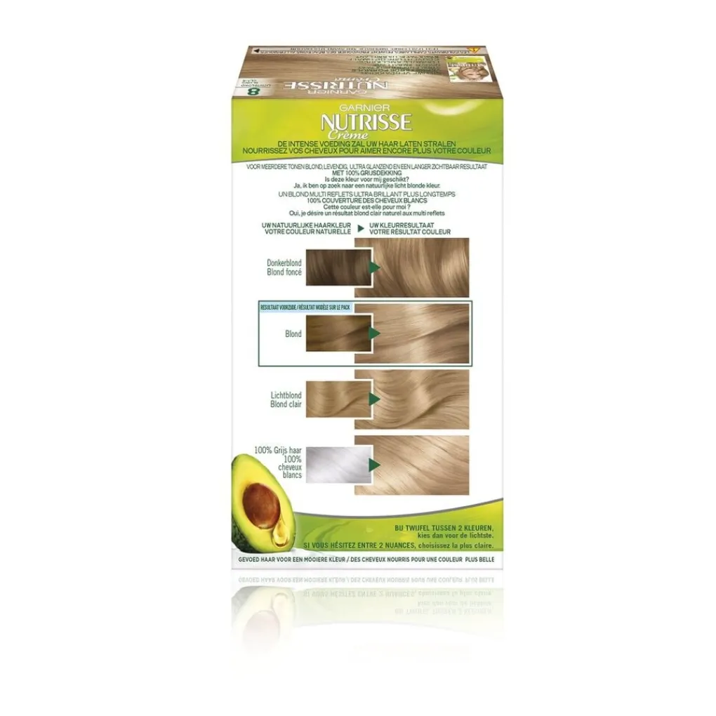 Nutrisse Haarverf>Garnier Ultra Crème 8 Licht Blond Permanente Haarkleuring