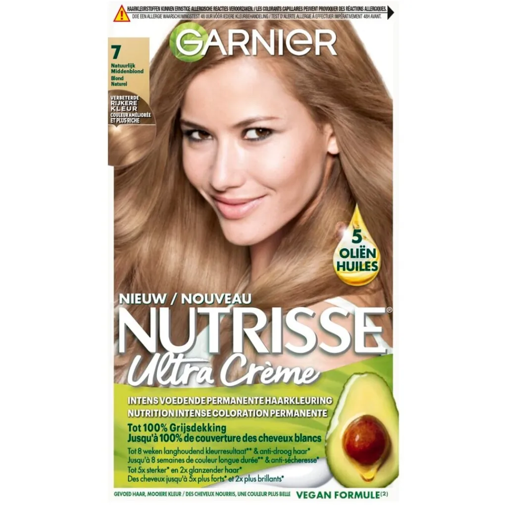 Nutrisse Haarverf>Garnier Ultra Crème 7 Natuurlijk Blond Intens Voedende Permanente Haarkleuring